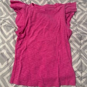 Pink Ruffle Sleeve Top